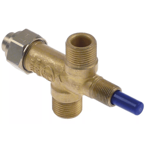 Horeca Parts - Zawór bezpieczeństwa mocowanie przednie M12x1 zakres ciśnienia 50mbar wlot gazu 3/8" (rurka ø 10mm) - Ekspres do kawy Brasilia (3523052)
