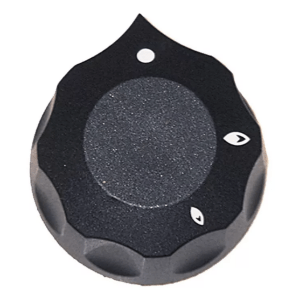 Horeca Parts - Pokrętło zaworu gazowego bez płomienia zapłonowego ø 60mm wał ø 6x4,6mm wał płaski górny czarny