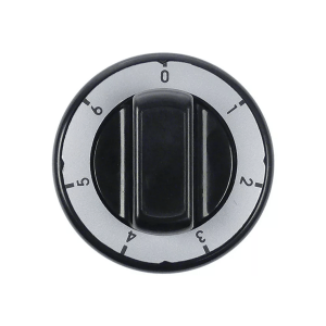 Horeca Parts - 7-Position Schalterknopf ø 70 mm Befestigung 6x4,6 mm schwarz/silber