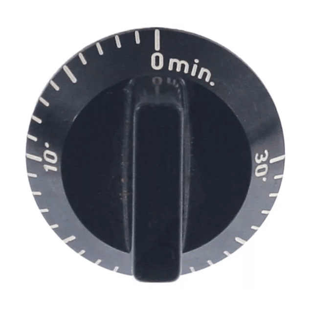Horeca Parts - Pokrętło czas 30min ø 55mm wał ø 6x4,6mm wał płaski dolny czarny