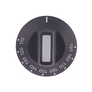 Horeca Parts - Pokrętło termostatu temp. max 190°C 110-190°C śr. 50mm mocowanie 6x4,6mm czarne (5112205)