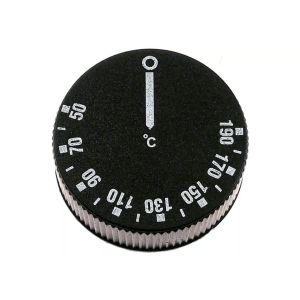 Horeca Parts - Pokrętło termostatu temp. max 190°C 50-190°C śr. 42mm mocowanie 6x4,6mm czarne (5120616)