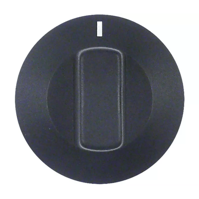 Horeca Parts - Pokrętło znak zerowy ø 50mm wał ø 6x4,6mm wał płaski górny czarny