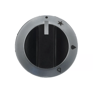 Horeca Parts - Pokrętło zaworu gazowego z zapalnikiem śr. 75mm mocowanie 8x6mm czarne/srebrne - Kuchnia gazowa Fagor (5974564)