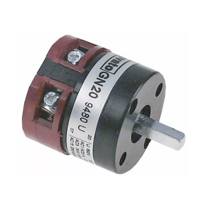 Horeca Parts - 2-Positionen-Drehschalter mit Nocken, 0-1, 2-polig, 690 V, 20 A, 6 x 6 mm – Universal-Geschirrspüler Ata (3059021)