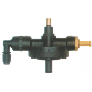 Horeca Parts - Type 2001 diaphragm dosing pump for rinse aid, inlet 4×6 mm, pressure connection 11 mm, outlet 8 mm, PTFE non-return valve, spring 1 mm, code VNR/D3, weight 0.164 kg - Germac
