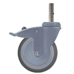 Horeca Parts - Kółko obrotowe z trzpieniem, wys. 161 mm, z trzpieniem hamulcowym ø 18 mm, koło ø 125 mm, szer. 32 mm, obudowa ze stali nierdzewnej - Köhler Esback (7155262)