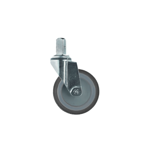 Horeca Parts - Obrotowe koło podporowe z trzpieniem H 161 mm, trzpień ø 22x22 mm, ø 125 mm, szerokość koła 32 mm - Blanco (3346223)