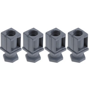 Horeca Parts - Zestaw nóżek, wysokość 20–35 mm, grubość ścianki 1–1,5 mm, do profilu 40x40, 4 szt.