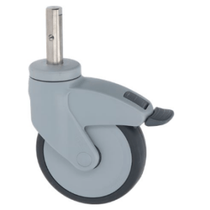 Horeca Parts - Kółko obrotowe z trzpieniem, wys. 161 mm, z trzpieniem hamulcowym ø 18 mm, koło ø 125 mm, szer. 32 mm - Wózek gastronomiczny Rieber (3346096)