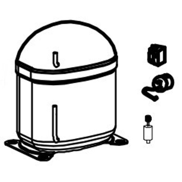 Horeca Parts - Sprężarka EKZ80L DONPER R600a – 220/240 V, 50 Hz, 1/5 KM - Szafa chłodnicza / mroźnicza Hendi 236024, 236062, 236079