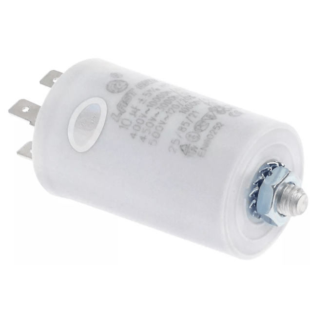 Horeca Parts - Kondensator rozruchowy 400 V, plastikowy, przyłącze M8 (faston męski 6,3 mm), średnica 35,5 mm, długość 59 mm