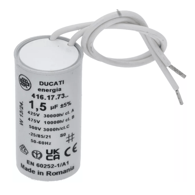 Horeca Parts - Kondensator startowy 15µF 400V przyłącze Kabel 150mm - Zmywarka Winterhalter