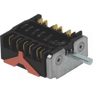 Horeca Parts - Przełącznik krzywkowy 16A średnica osi 6x4,6mm długość osiowa 23mm przyłącze wtyk płaski - Piec elektryczny Candy, Hoover, Otsein, Rosieres (LFD057011)