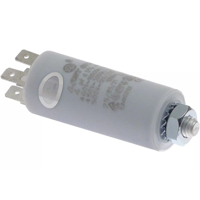 Horeca Parts - Kondensator pracy pojemność 4µF 450V 50/60Hz śr. 31mm dł. 58mm M8 plastik - Zmywarki