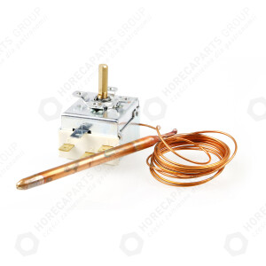 Horeca Parts - Termostat 1-fazowy TR2 15A 250V 0-90°C, dł. kapilary 1500 mm, czujka śr. 6,5x95 mm (01201430)