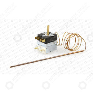 Horeca Parts - 1-fázový termostat TR2 15A 250V 0-270 °C, délka kapiláry 940 mm, detektor pr. 3,5x190 mm