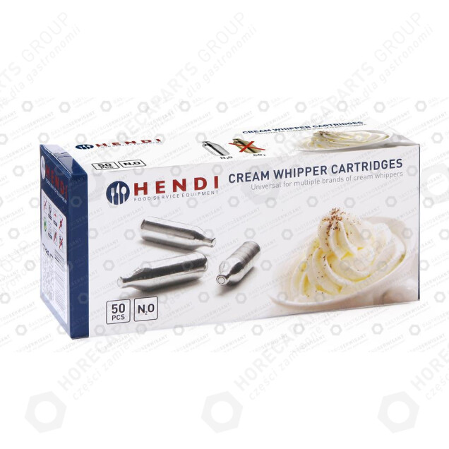 Horeca Parts - Kartuschen für Schlagsahne Siphon Pack. 50 Stück. - Hendi, Isi, Liss, Kidde, Kaiser