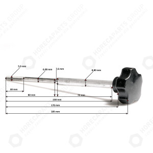 Horeca Parts - Knife / blade guard screw - Hendi 250 sausage slicer - 210000, 210086