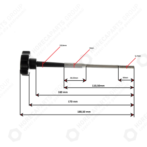 Horeca Parts - Śruba osłony noża / ostrza - krajalnica do wędlin Hendi 300 - 210017