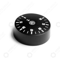 Horeca Parts - Buton negru 70 mm dia, montare D 6x4.6 mm