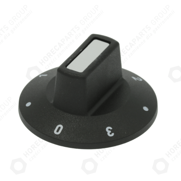 Horeca Parts - Universal black knob 50 mm dia, fitting D 8x6.5 mm or code (3241320)