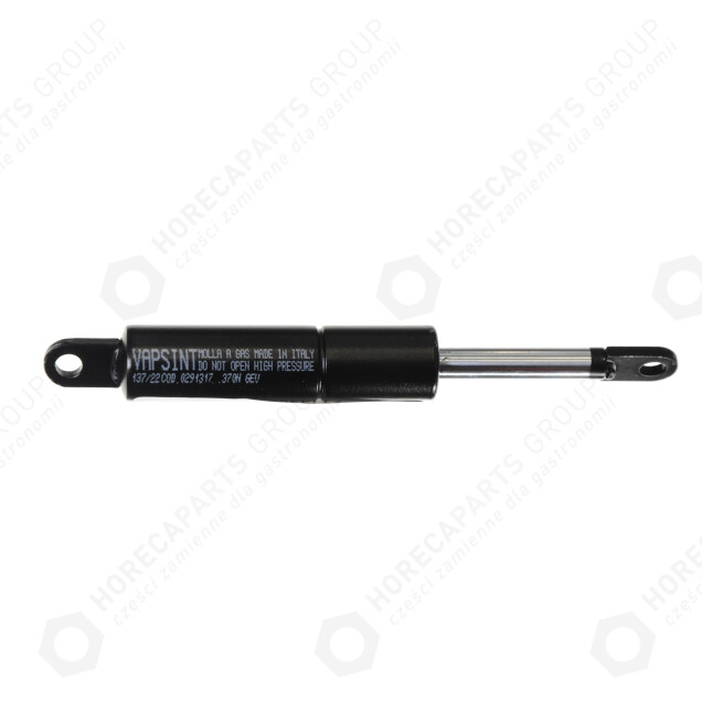 Horeca Parts - Siłownik / teleskop pokrywy 370N, dystans pomiędzy otworami 145 mm - pakowarka Henkelman, Cokmax 442003, 442004, 442005, 442007, BOXER35, BOXER42, H100, H150, H200, H200-2, H200-A, H200-A-2, H220, H220-2, H220-A, H220-A-2, JUMBO30, JUMBO35, JUMBO42, JUMBOPLUS, MARLIN42, MINIJUMBO