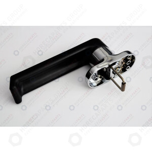 Horeca Parts - KLAMKA DŁ. 145MM SZER. 40MM WYS. 62MM DŁ. SPRĘŻYNY 33MM CZARNA