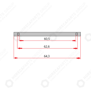 Horeca Parts - Regalauszug ( 2 Stück für 1 Regalboden ) - Kühlmöbel 235164