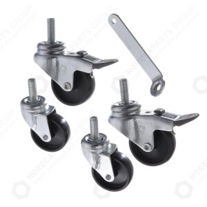 Horeca Parts - Zestaw 4 kółek - miesiarka spiralna Hendi ITR10,ITR20,ITR30,IBT10,IBT20,IBT30,226346,226339,226360,226209,226308,226315