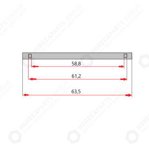 Horeca Parts - Prowadnica półki (komplet 2 sztuk na 1 półkę) - stół chłodniczy PZ03MID_VR Grafen