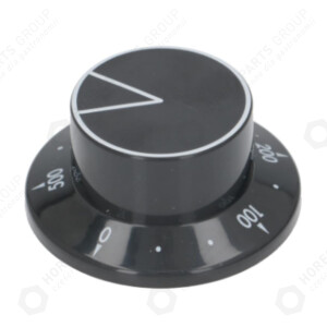 Horeca Parts - Black knob 50mm dia 0-500°C - Pizza oven (3241928)