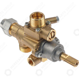 Horeca Parts - Zawór gazowy PEL typ 22S/V wej. M20x1,5 wyj. M20x1,5 podł. termopary M9x1 - Kuchnie gazowe Ascaso, Ascaso Factory, Electrolux, Emmepi, Foem, GIGA, Juno, Nayati, Palux, Silko, Tecnoinox, Thirode, Universo, Zanussi Professional, 3348003