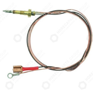 Horeca Parts - M6x0.75 750mm thermocouple with two M4 F 7.7mm conductors - Dexion gas cookers, MBM (G102924)