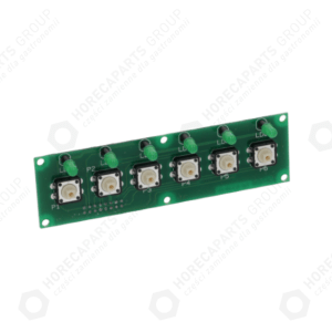 Horeca Parts - Steuerplatine / 6 Tasten / Länge 123mm / Breite 35mm - Automatische Espressomaschine - Sanremo, Ascaso, De Vecchi Giuseppe, Gicar, Sanremo (CSR.51, 8SR087B, 8SR2087, 402486, 8.5.68.63, 10112087, 10112087B)