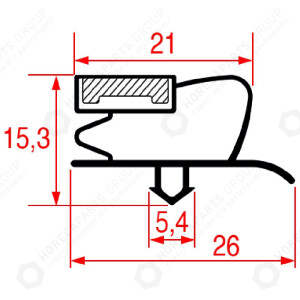 Horeca Parts - Dichtung 390x370 Coreco-Kühltheke