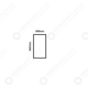 Horeca Parts - Rear glass (665x390) - chilled display cabinet Hendi 233641, 233658