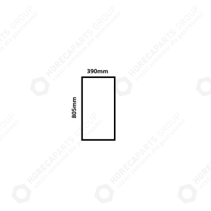 Horeca Parts - Szyba tylnia (805x390) - witryna chłodnicza 233269, 233665