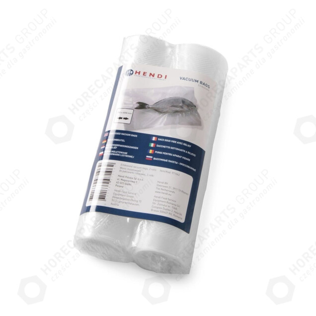 Horeca Parts - Mole-hooked cooking bags for vacuum packaging machine, size 200x6000 mm, set of 2 rolls