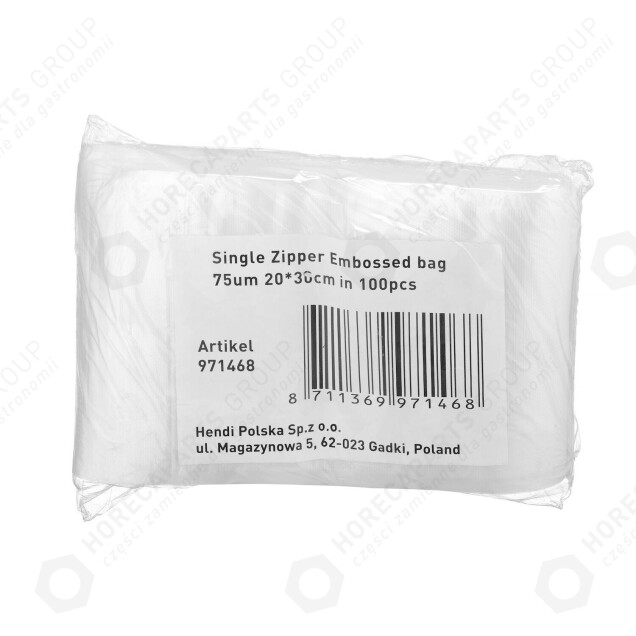 Horeca Parts - Molekülbeutel mit Kordelzugverschluss für Vakuumverpackungsmaschine, Größe 200x300 mm, Packung mit 100 Stück.