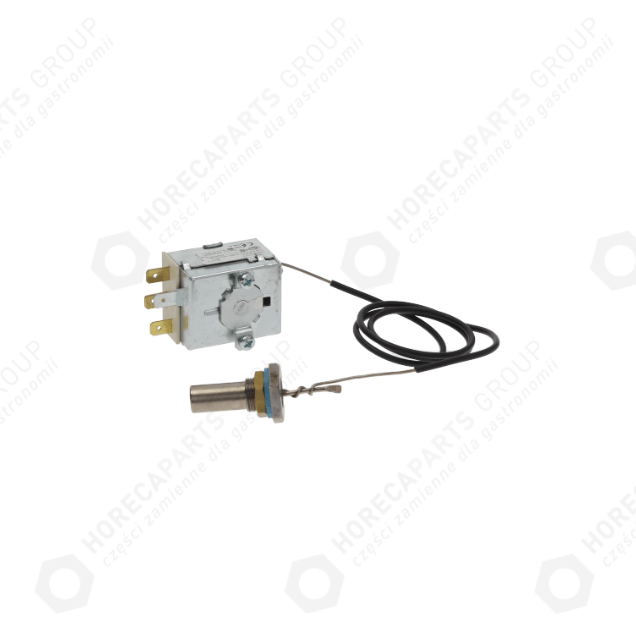 Horeca Parts - Termostat komory myjącej zmywarki 16A 250V 53°C, dł. kapilary 600 mm, czujka śr. 14x31 mm - zmywarki gastronomiczne Elettrobar, Hobart