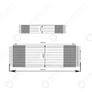 Horeca Parts - Parownik 650x220x135mm - szafa chłodnicza Hendi 232118, 233122, MBF8117, YBF9218