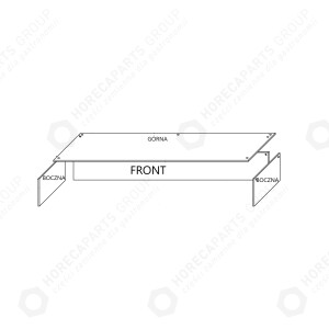 Horeca Parts - Zestaw szyb -  Nadstawa chłodnicza 9x GN 1 na 3 232996 (ESL3890GR)