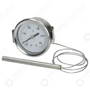 Horeca Parts - Diametru montare termometru 60mm temp. max. 500°C de la 0 la 500°C diametrul senzorului 8mm lungimea senzorului 100mm Ascaso, Cookmax, Izmak 531026, 531028, 531029, 531030, 531031 403658, 7155021