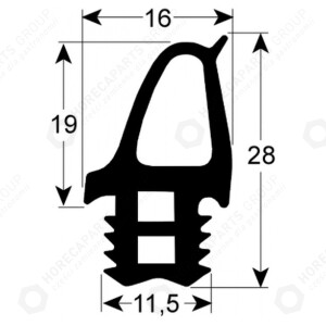 Horeca Parts - Garnitură ușă 405x405mm - RETIGO cuptor cu aburi combinat (5118868)