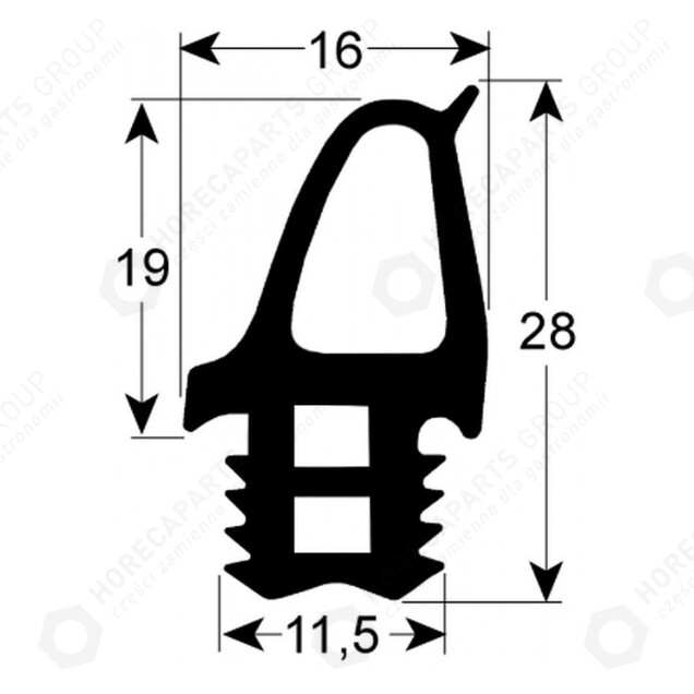 Horeca Parts - Garnitură ușă 405x405mm - RETIGO cuptor cu aburi combinat (5118868)