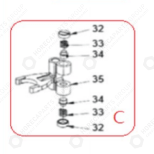 Horeca Parts - Vidlice spojky - planetový mixér Hendi 7L 222829