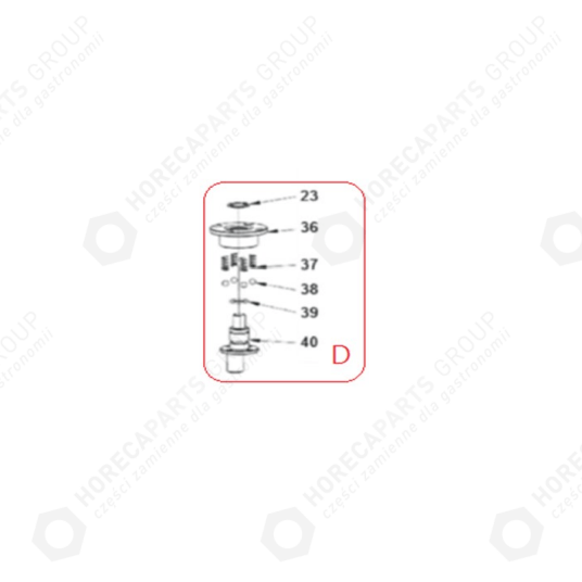 Horeca Parts - Buton de control al vitezei - mixer planetar Hendi 7L 222829 (set D)