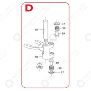 Horeca Parts - Ambreiaj cu furcă - Mixer planetar Hendi 20L 222843 (set D)