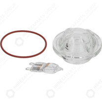 Horeca Parts - Zestaw naprawczy oświetlenia komory pieca UNOX żarówka uszczelka klosz - Piec UNOX XVC304, XVC504 (UNKVT1195A 5029047 GN1055A, GN1055A0, GN1065A, KGN1065A, KVT1195A, VT1195A, VT1195A0)